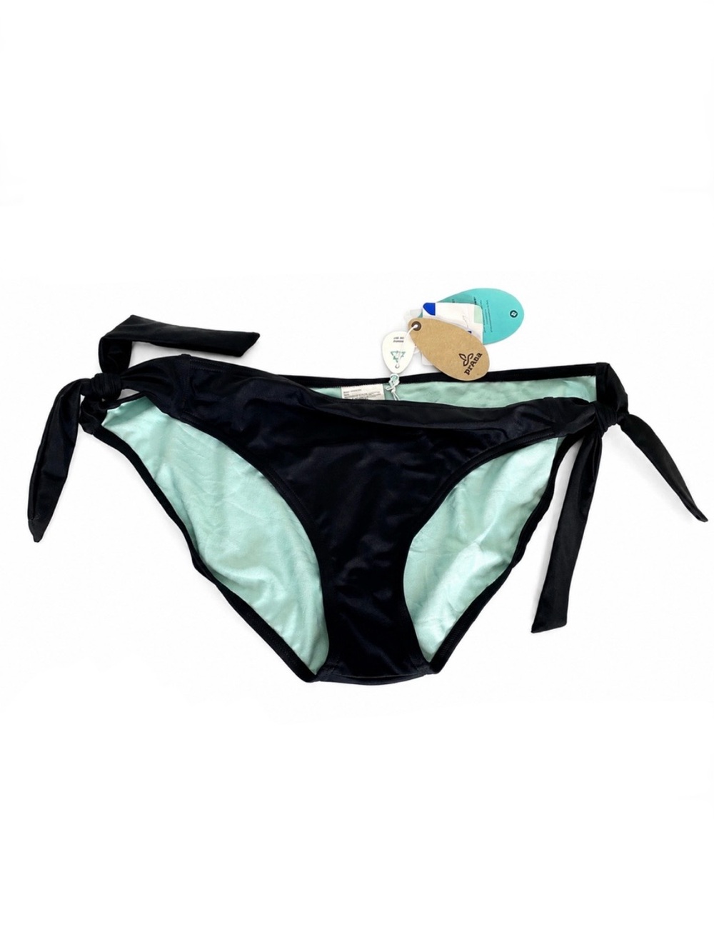 Prana Daravy Black Side Tie Bikini Bottom NWT Swimwear